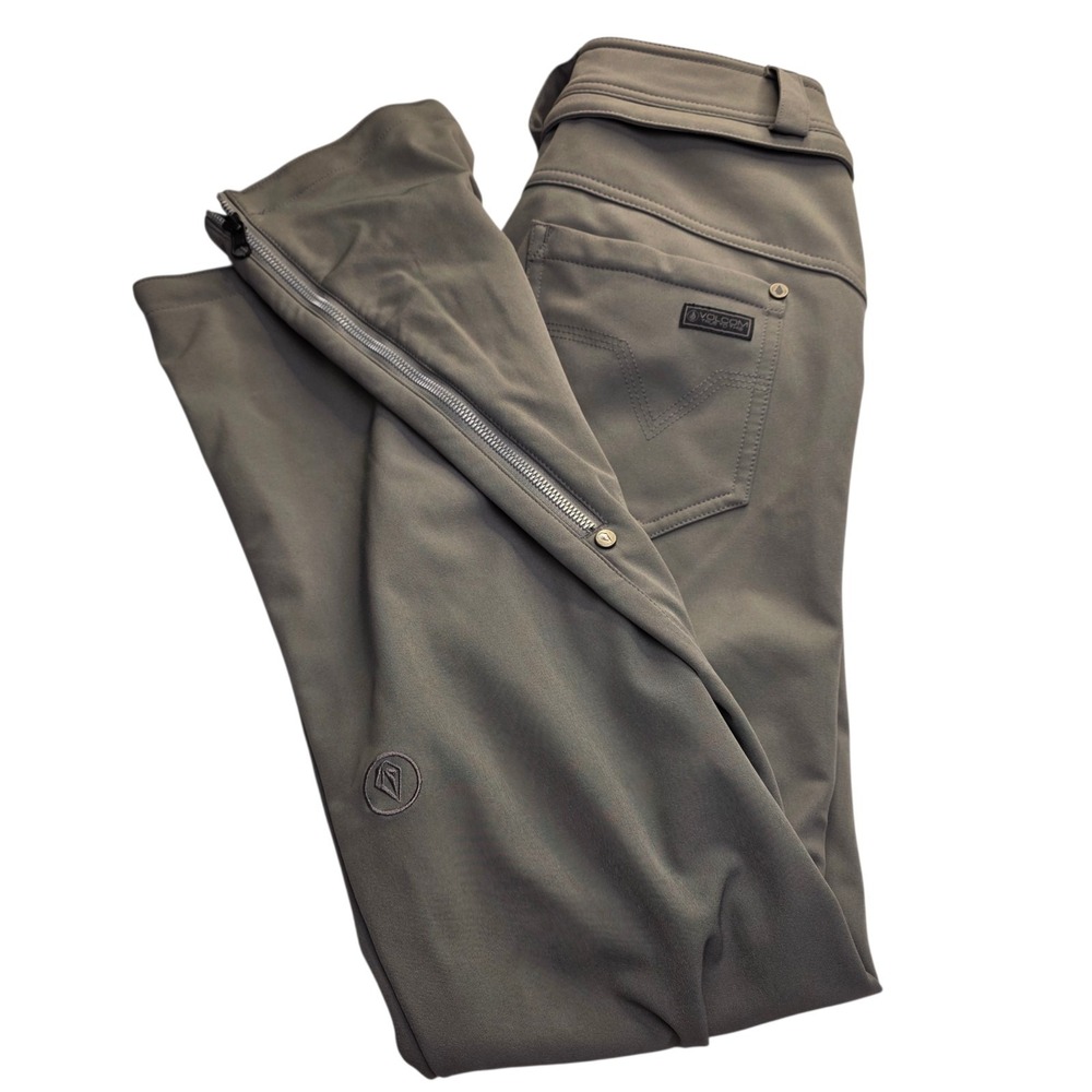 Volcom Men's Snow Pants Small Fleece Lined Zip Tech Waterproof Stretch‎ Skinny